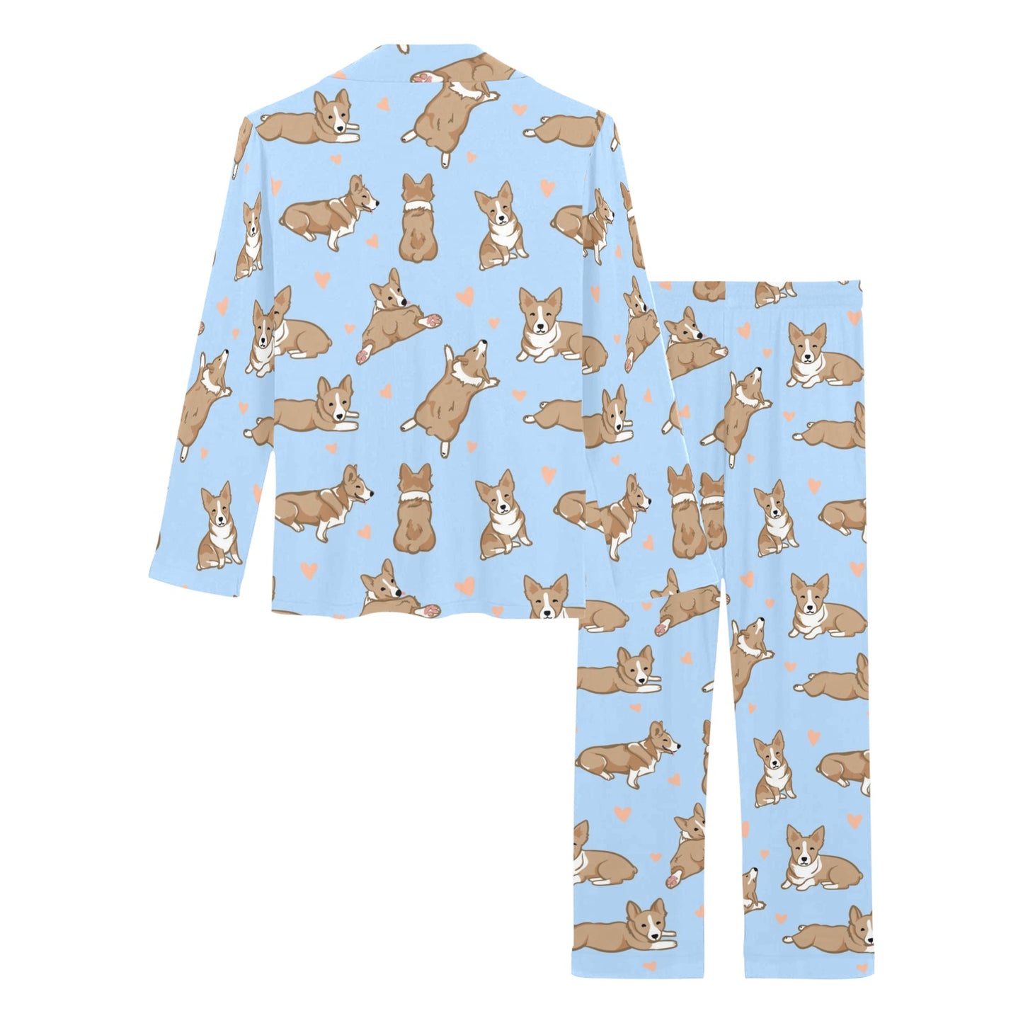 Pembroke Welsh Corgis Pattern Print Design A05 Women's Long Pajama Set