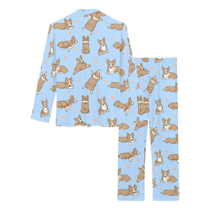 Pembroke Welsh Corgis Pattern Print Design A05 Women's Long Pajama Set