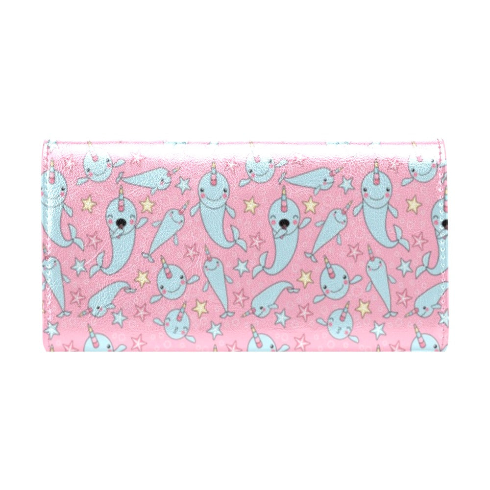 Narwhal Cartoon Cute Print Women's Trifold Wallet