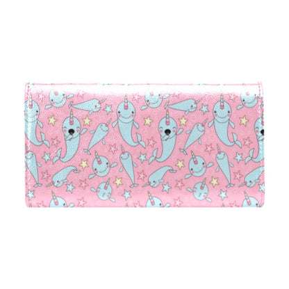 Narwhal Cartoon Cute Print Women's Trifold Wallet