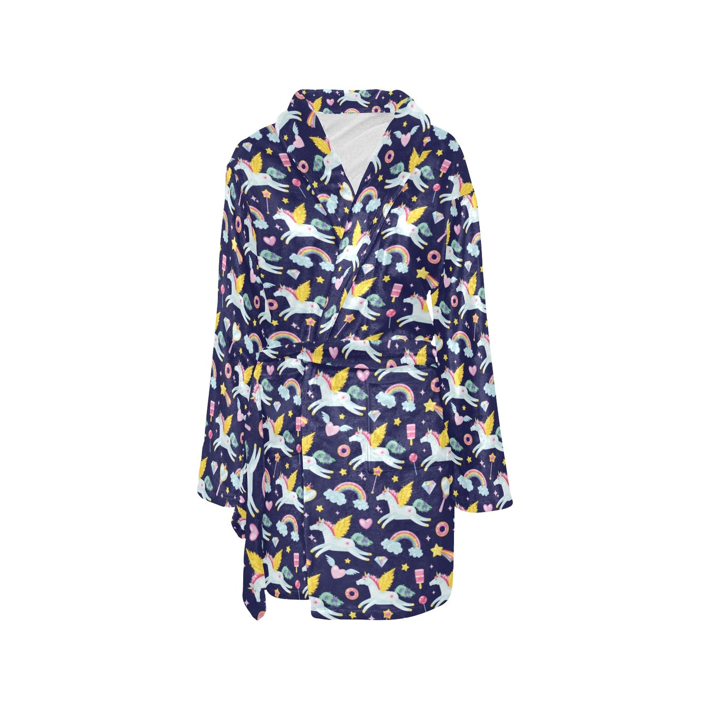 Pegasus Pattern Print Design 05 Women's Fleece Robe