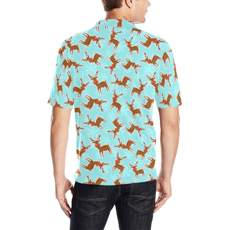 Reindeer Print Design LKS403 Men Polo Shirt