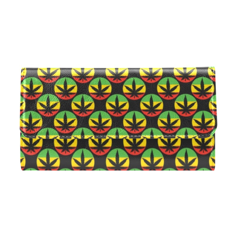 Rasta Reggae Color Design Women's Trifold Wallet