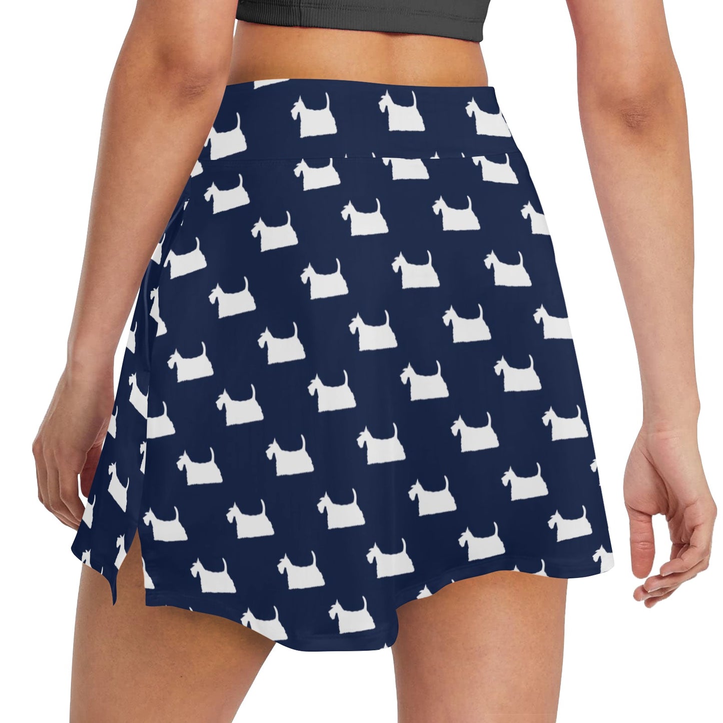 Scottish Terriers Print Design LKS303 17" Golf & Pickleball Skort with Pockets