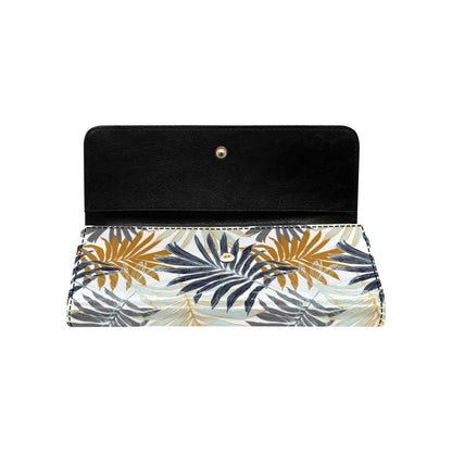 Colorful Tropical Palm Leaves Women's Trifold Wallet