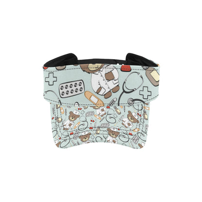 Nurse Bear Pattern Print Design A01 Unisex Sun Visor
