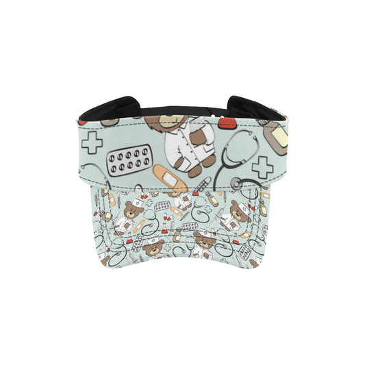 Nurse Bear Pattern Print Design A01 Unisex Sun Visor