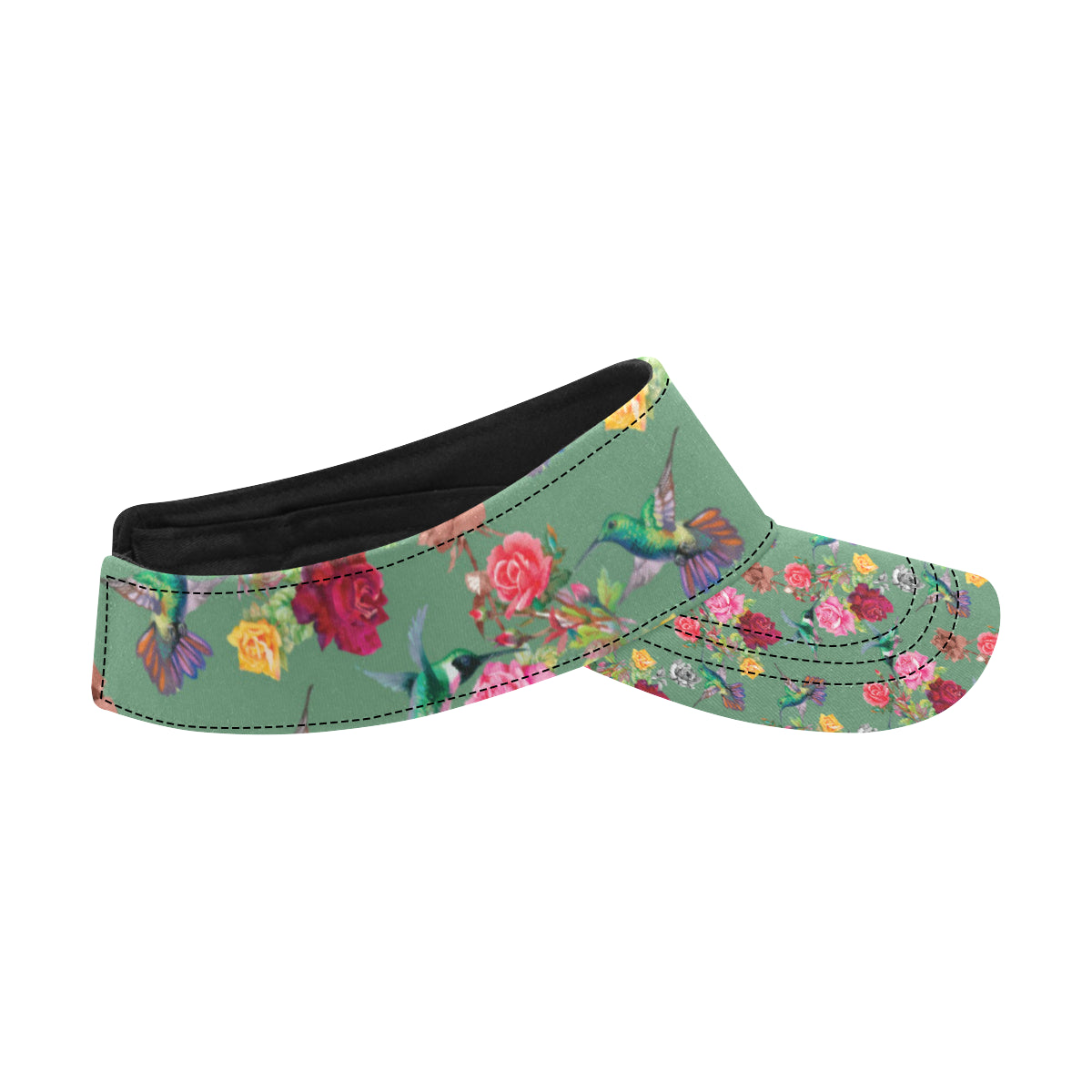 Hummingbird with Rose Themed Print Unisex Sun Visor