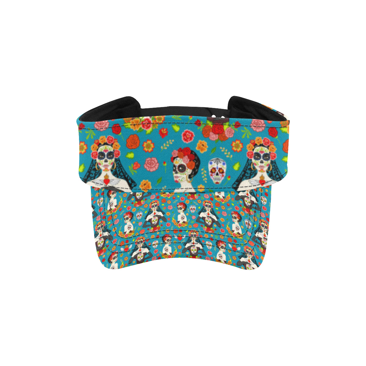 Day of the Dead Old School Girl Design Unisex Sun Visor