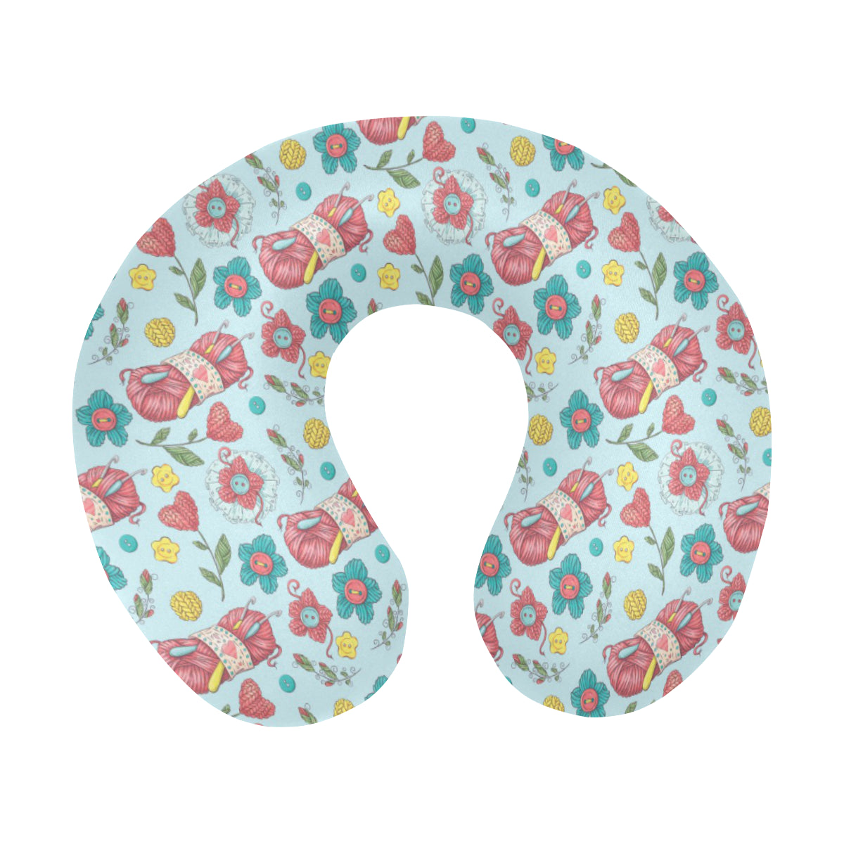 Crochet Pattern Print Design 01 U-Shaped Travel Neck Pillow