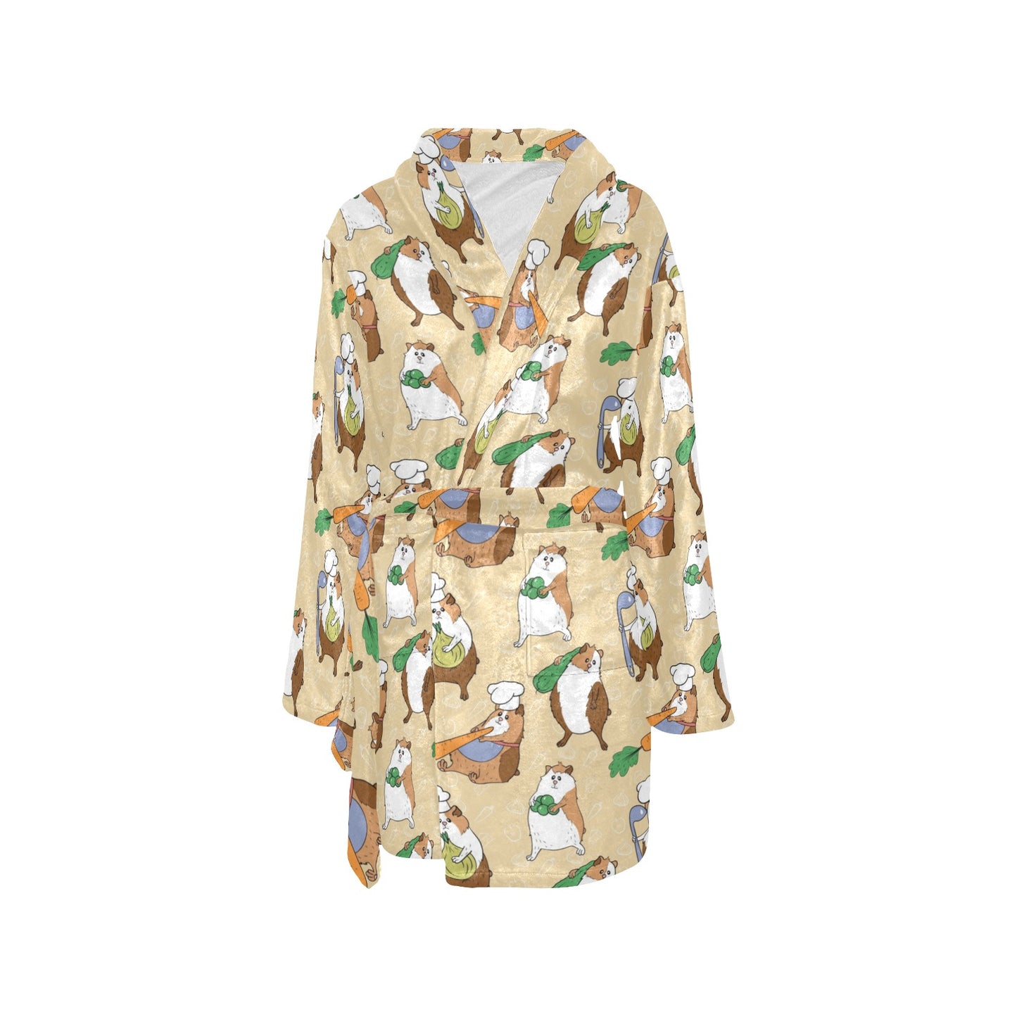 Guinea Pig Pattern Print Design 03 Women's Fleece Robe