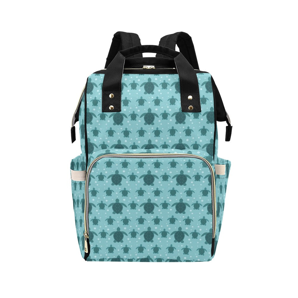 Sea Turtle Print Design LKS305 Diaper Bag Backpack