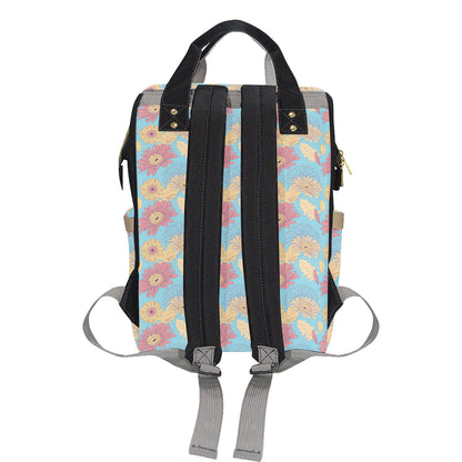 Gerberas Pattern Print Design GB04 Diaper Bag Backpack