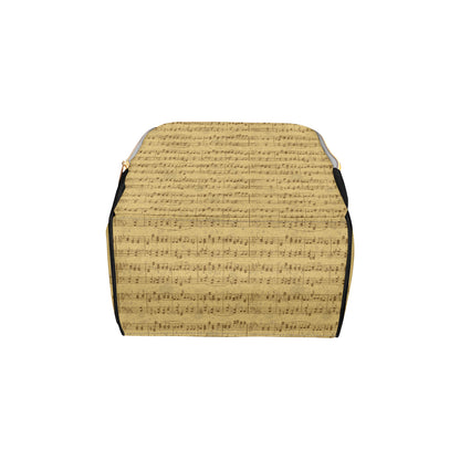 Music Note Vintage Themed Print Diaper Bag Backpack