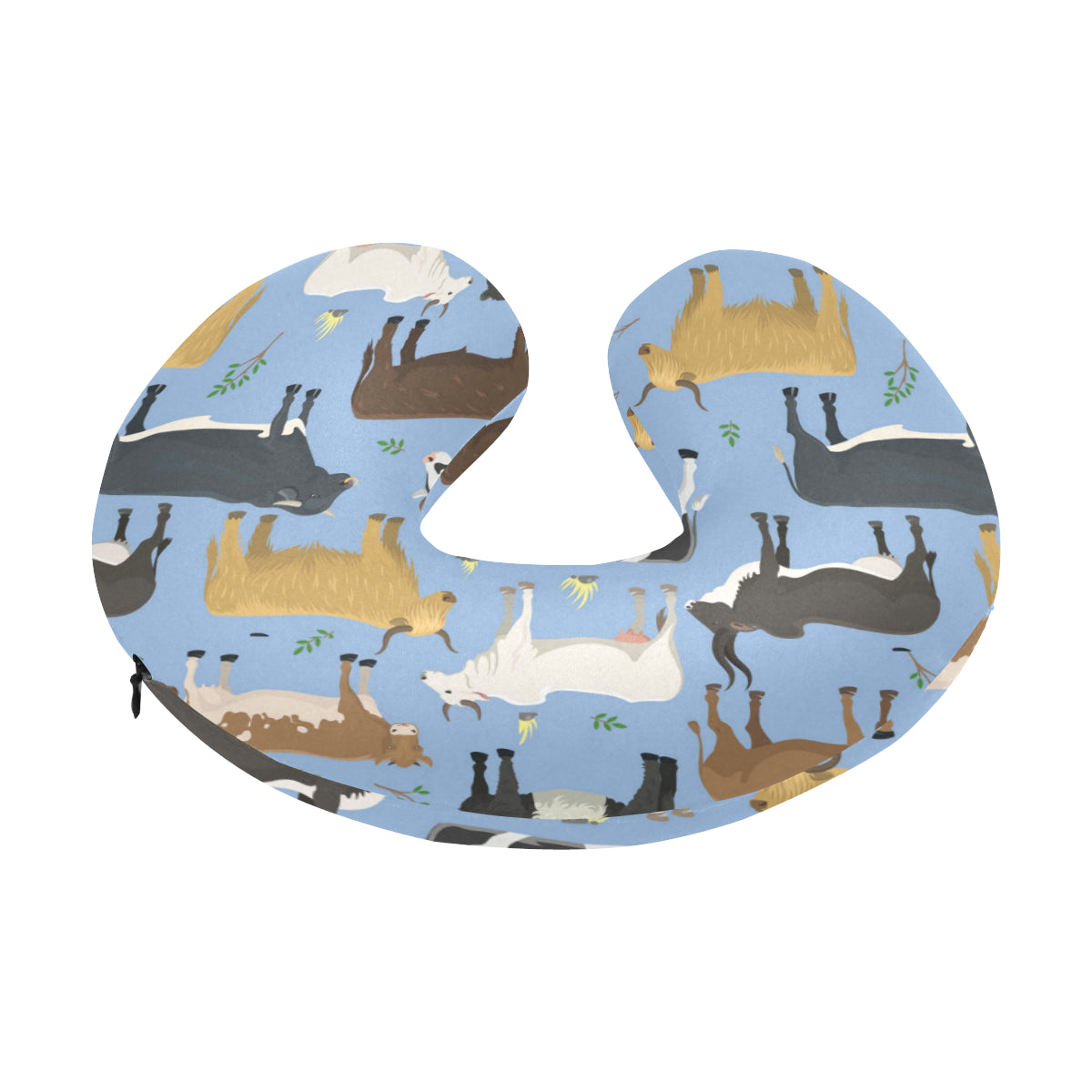 Cattle Pattern Print Design 02 U-Shaped Travel Neck Pillow