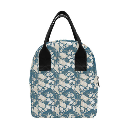 Seashell Print Design LKS308 Insulated Lunch Bag