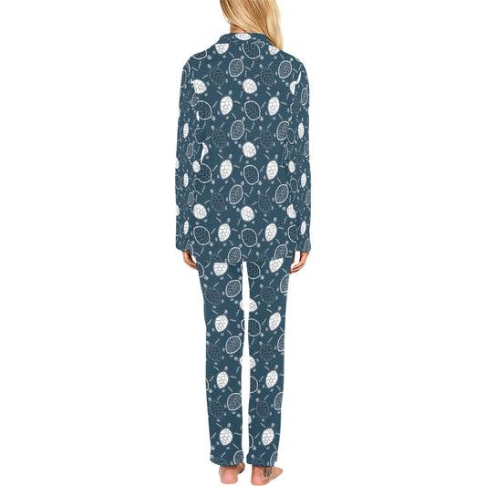 Sea Turtle Print Design LKS3015 Women's Long Pajama Set