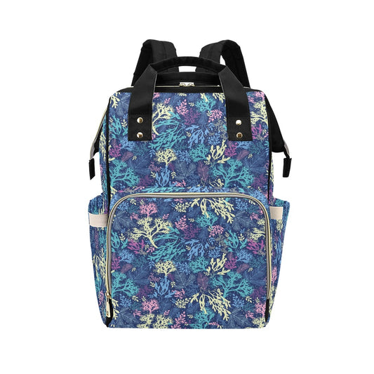 Seaweed Print Design LKS301 Diaper Bag Backpack