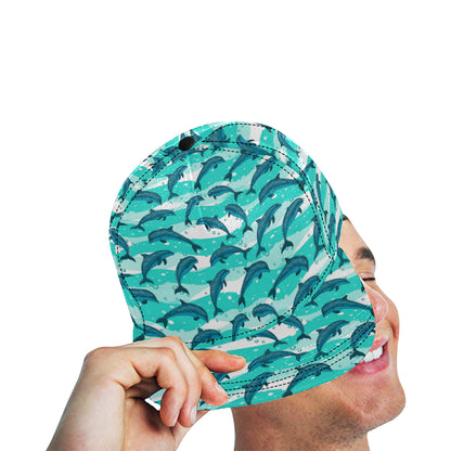 Dolphin Design Print Pattern Snapback Cap