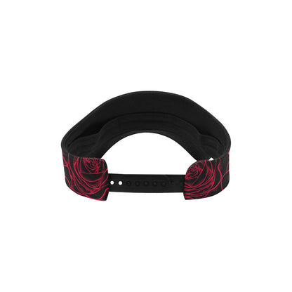 Red Rose Design Print Unisex Sun Visor