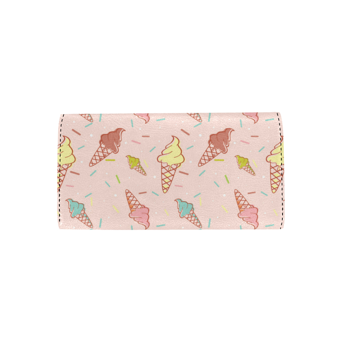 Ice Cream Pattern Print Design 02 Women's Trifold Wallet