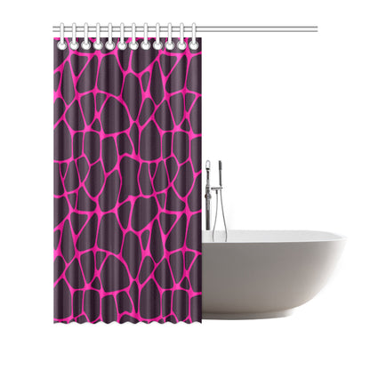 Giraffe Pink Background Texture Print Shower Curtain