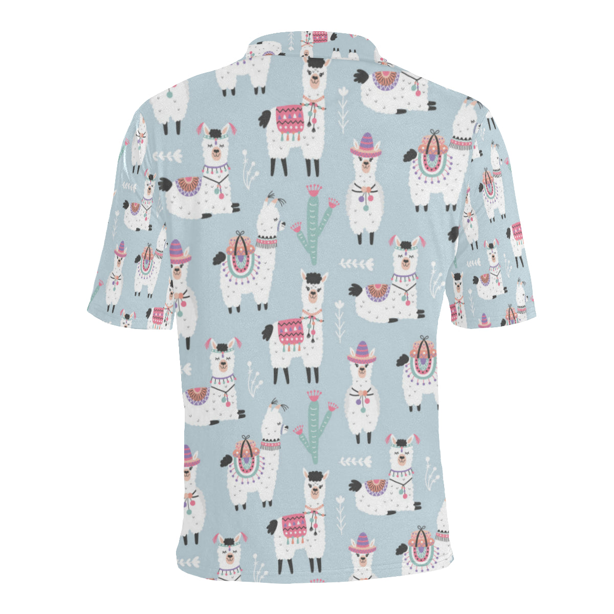 Llama Pattern Print Design 04 Men Polo Shirt