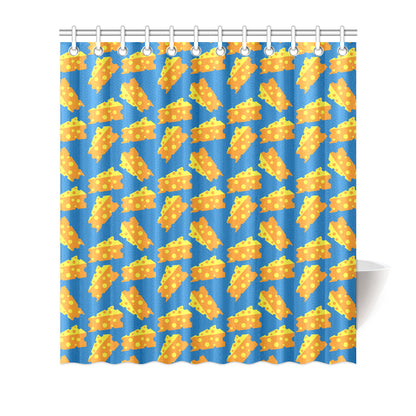 Cheese Pattern Print Design 05 Shower Curtain