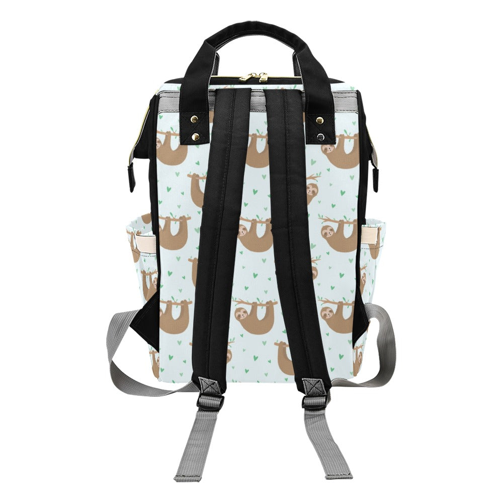 Sloth Print Design LKS308 Diaper Bag Backpack