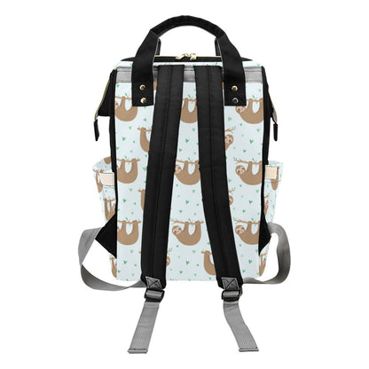 Sloth Print Design LKS308 Diaper Bag Backpack