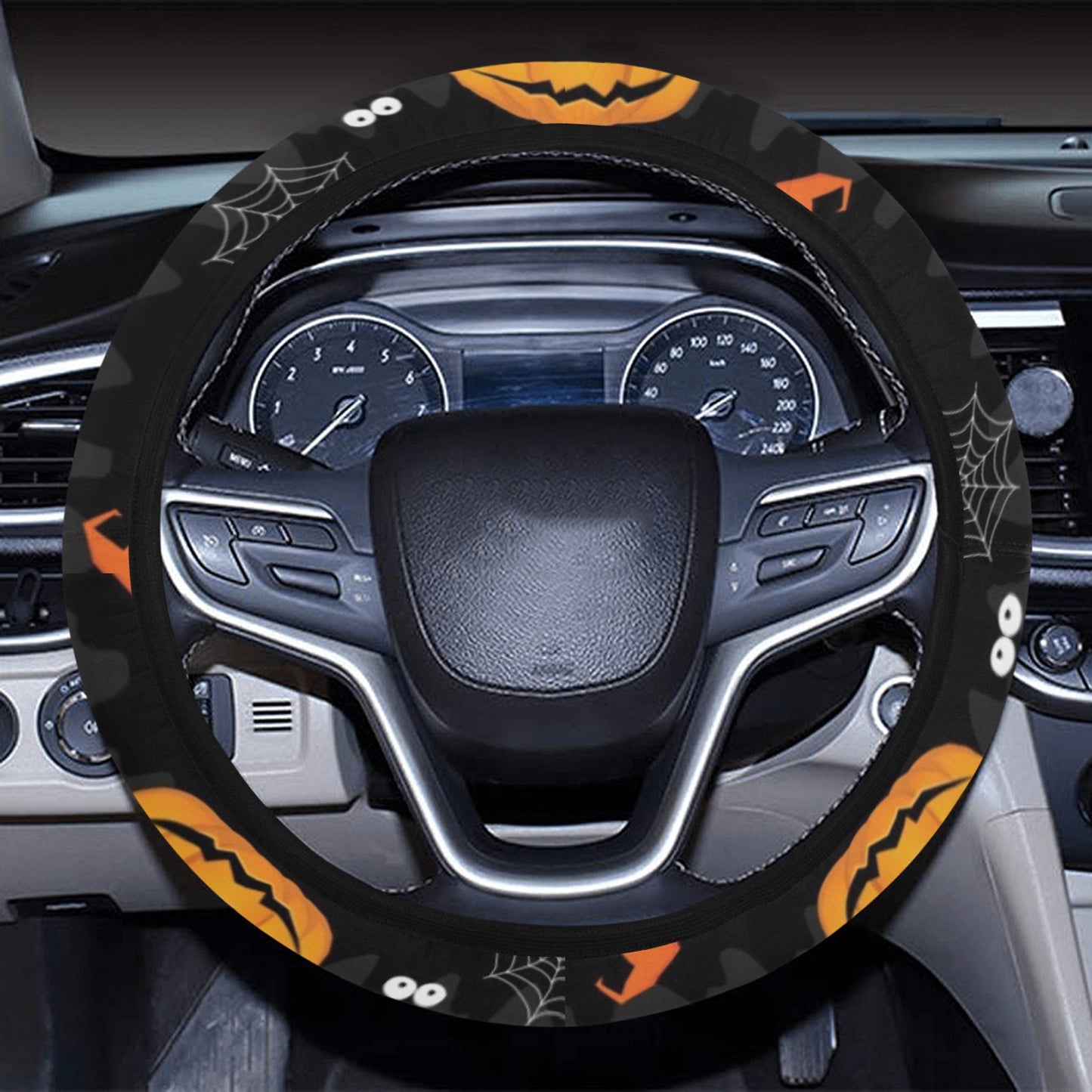 Halloween Print Design LKS405 Steering Wheel Cover with Elastic Edge
