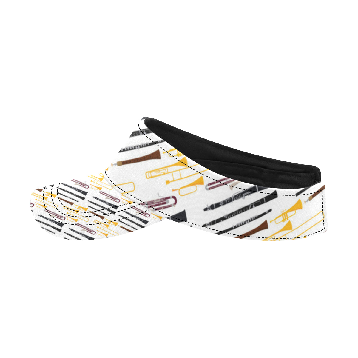 Clarinet Pattern Print Design 01 Unisex Sun Visor