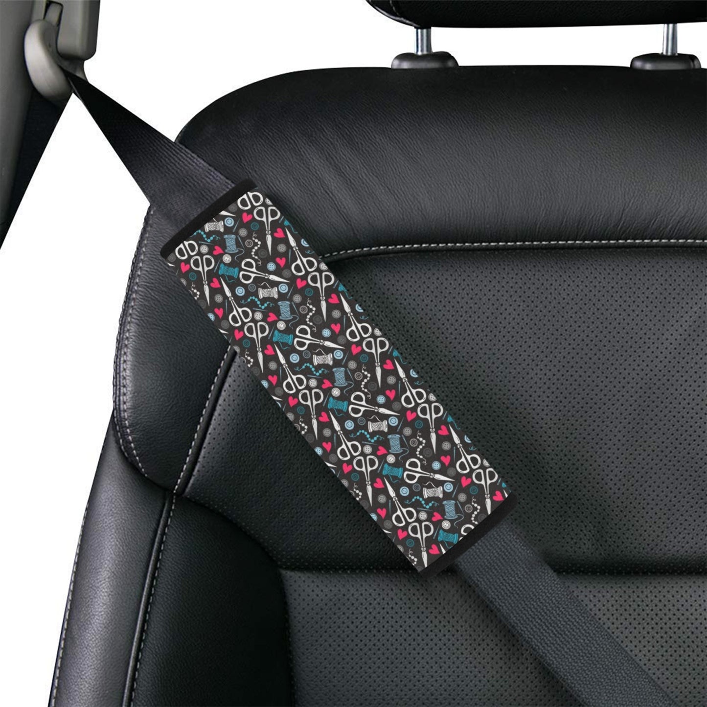 Sewing Equipment Print Design LKS305 Car Seat Belt Cover