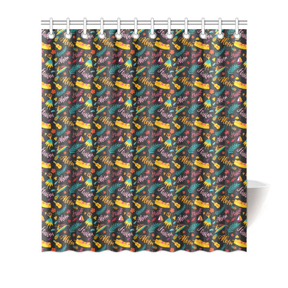 Aloha Hawaii Summer Design Themed Print Shower Curtain