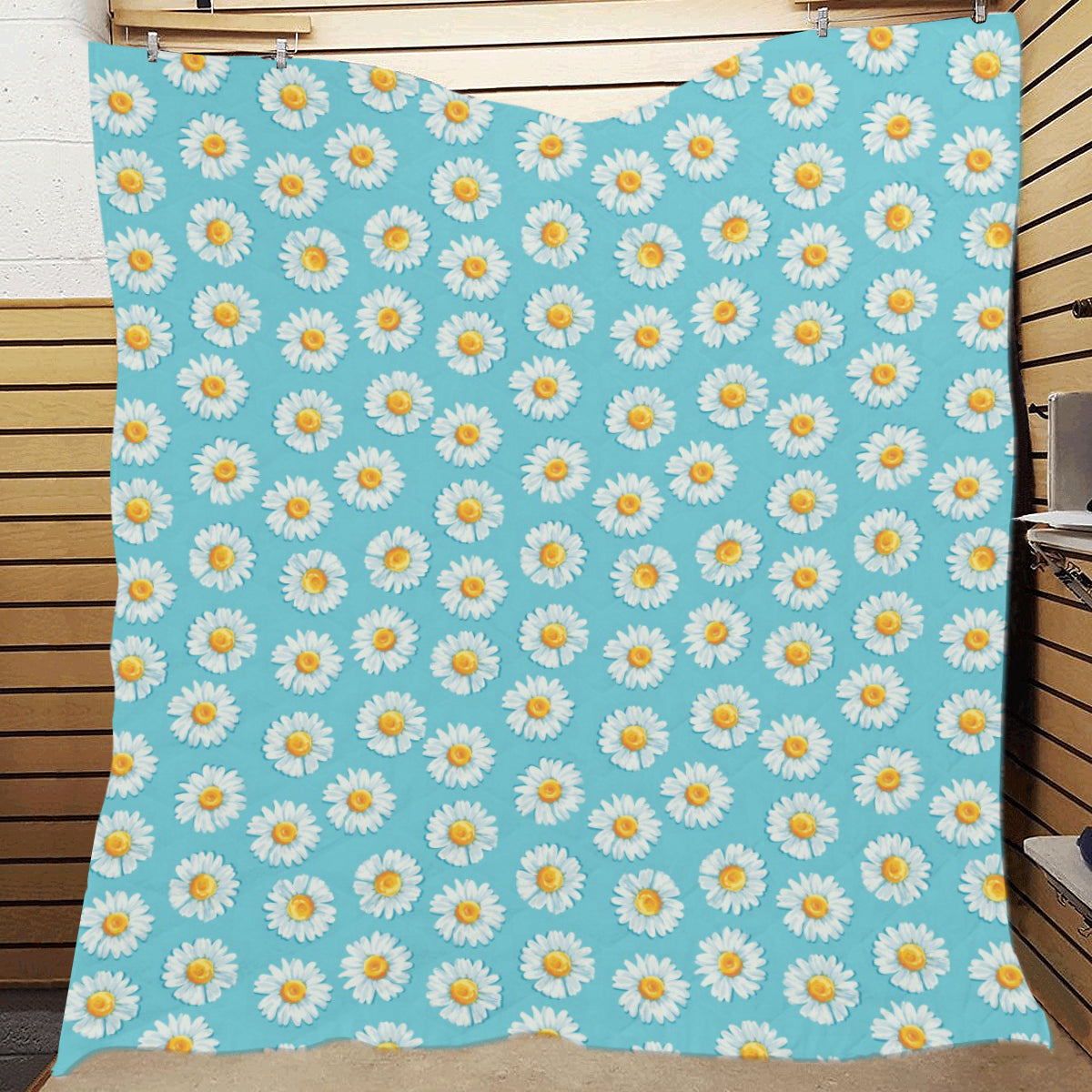 Daisy Pattern Print Design DS03 Premium Quilt