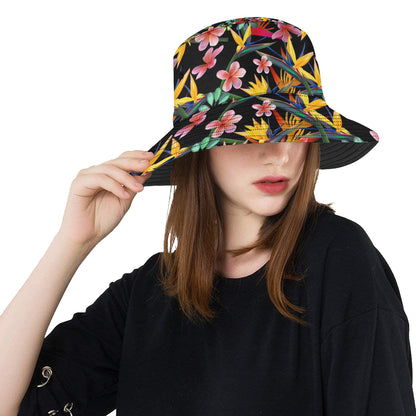 Tropical Flower Pattern Print Design TF015 Unisex Bucket Hat
