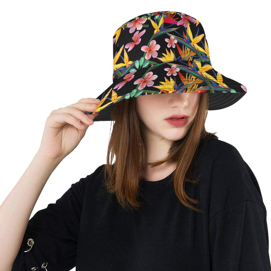 Tropical Flower Pattern Print Design TF015 Unisex Bucket Hat