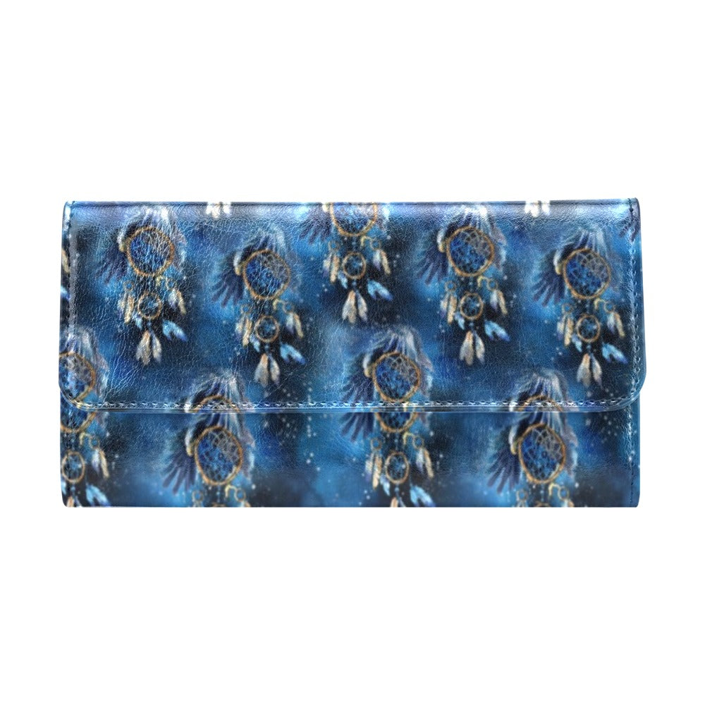 Eagles Dream Catcher Themed Women's Trifold Wallet