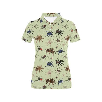 Tarantula Pattern Print Design 02 Women's Polo Shirt