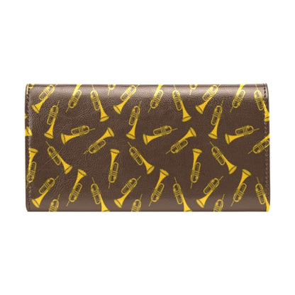 Trumpet Pattern Design Print Women's Trifold Wallet