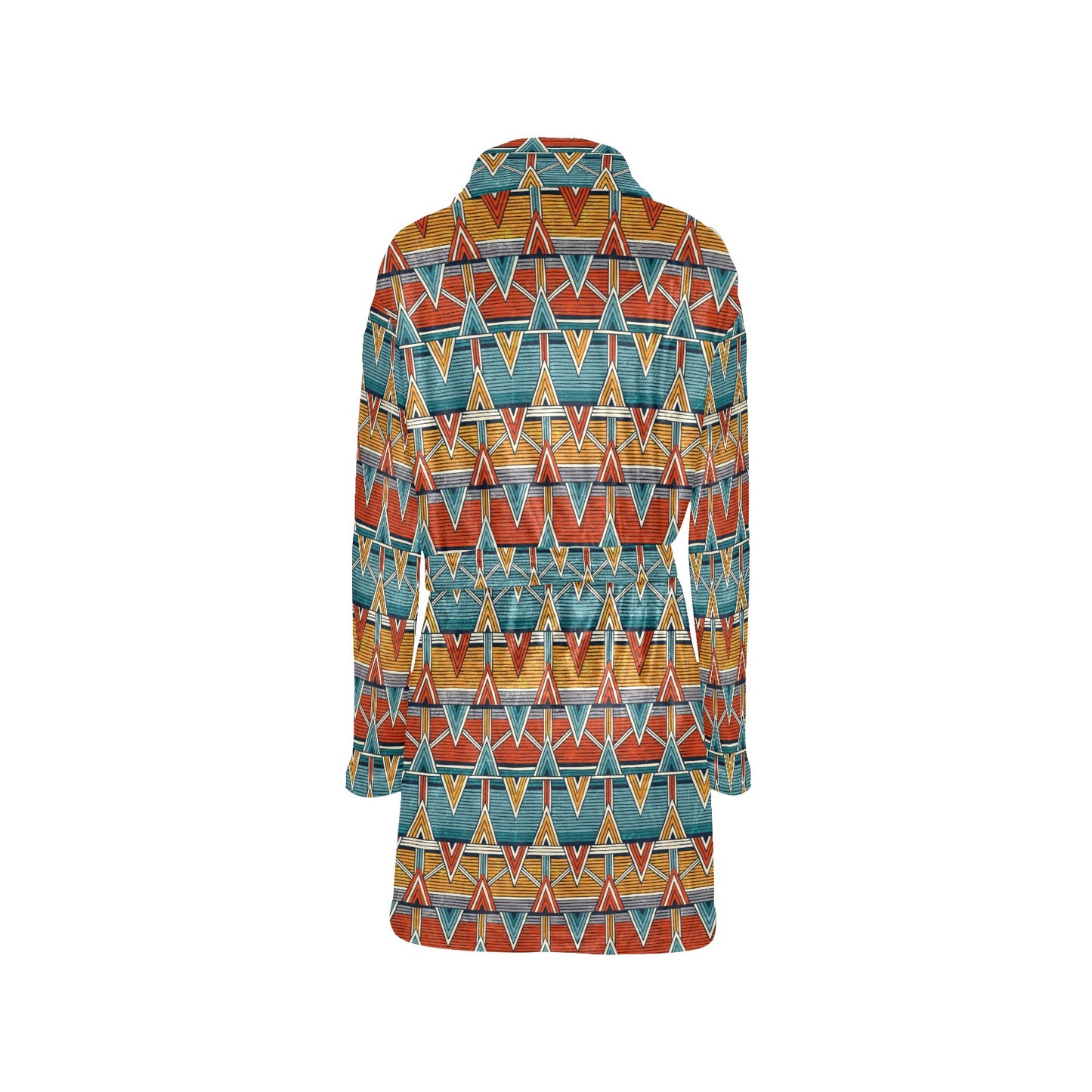 Kente Print African Design Themed Women's Fleece Robe