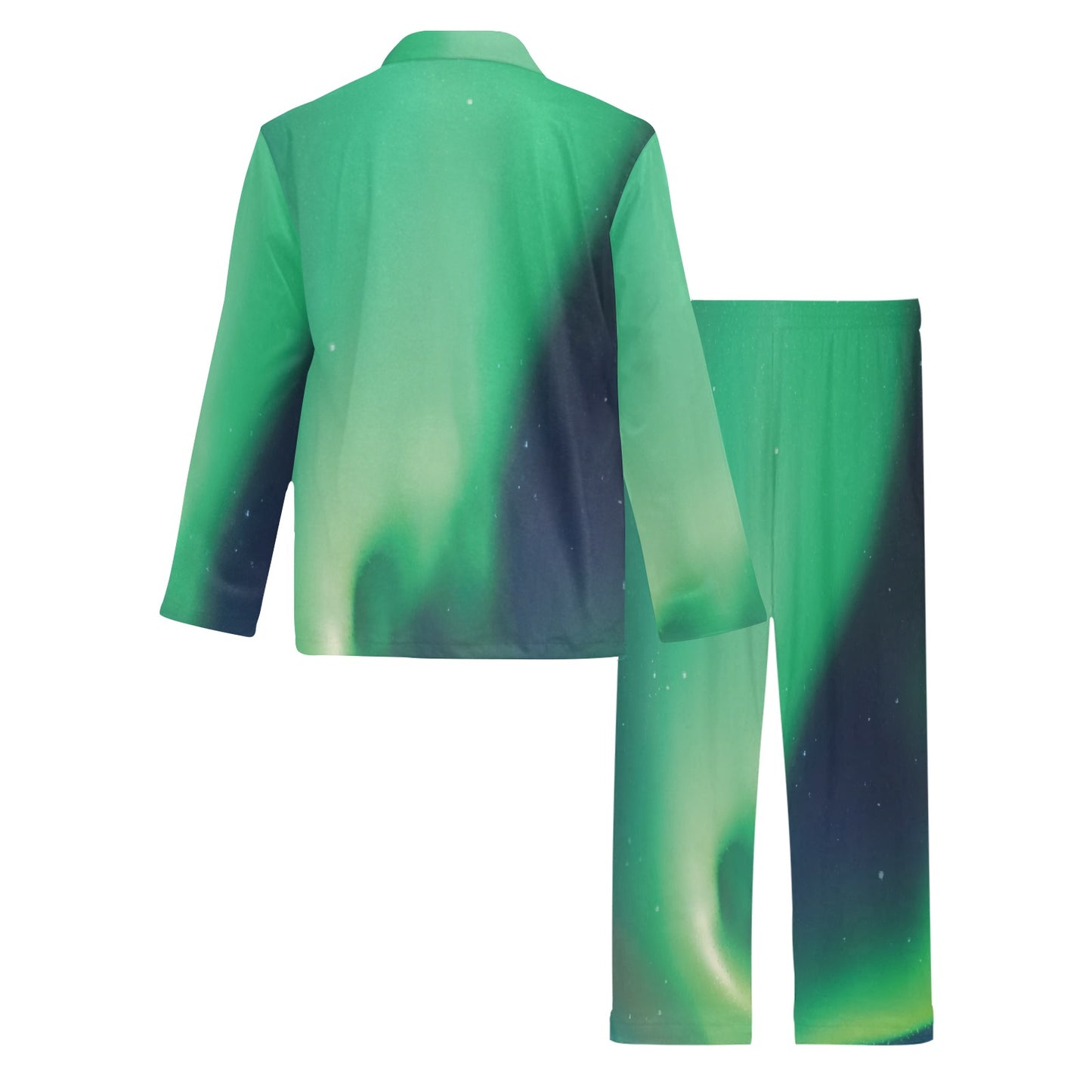 Aurora Borealis Pattern Print Design 04 Men's Long Pajama Set