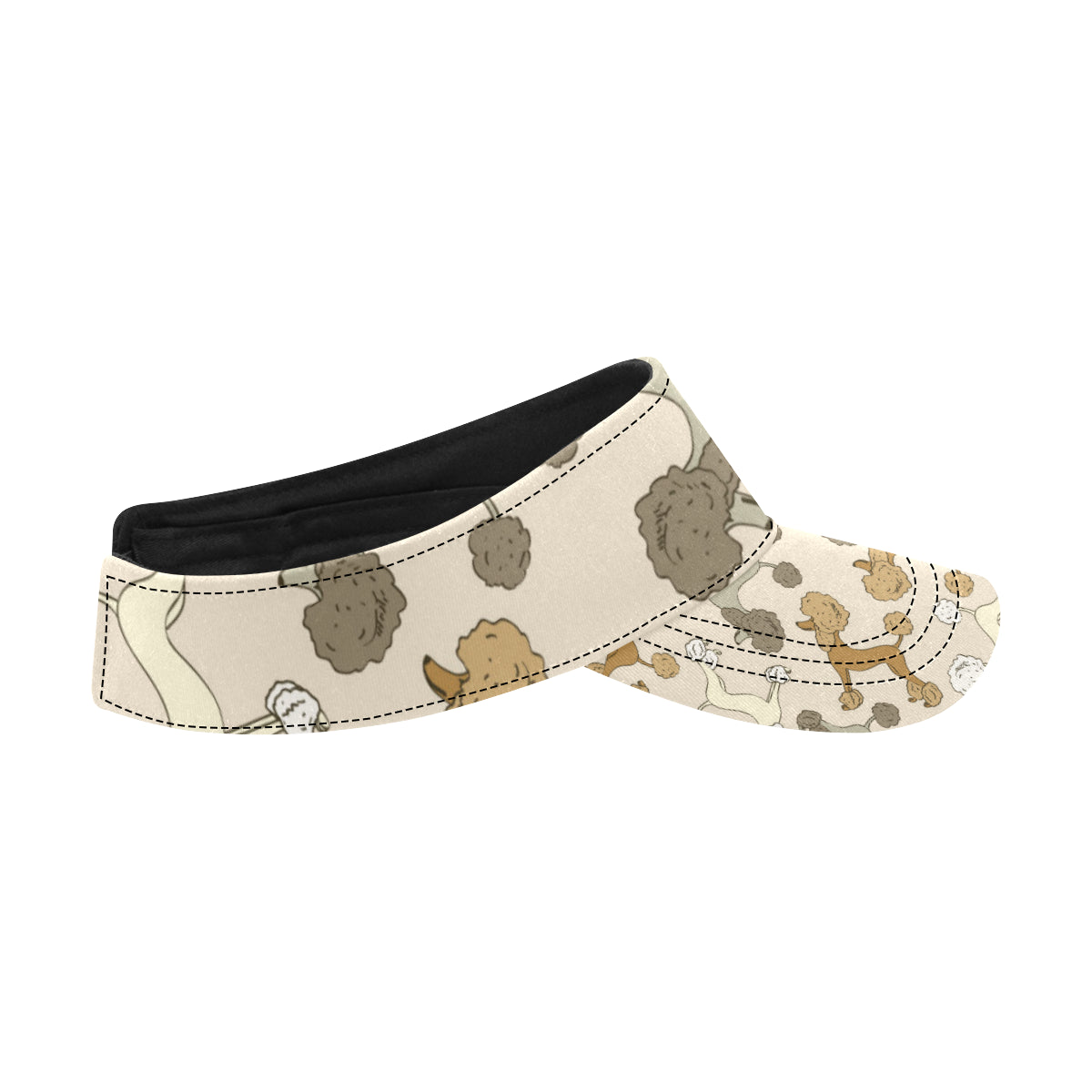 Poodle Pattern Print Design A01 Unisex Sun Visor