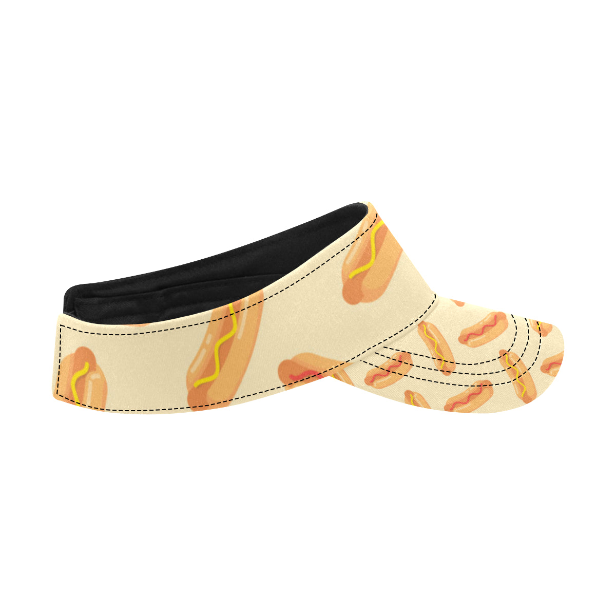Hot Dog Pattern Print Design 05 Unisex Sun Visor