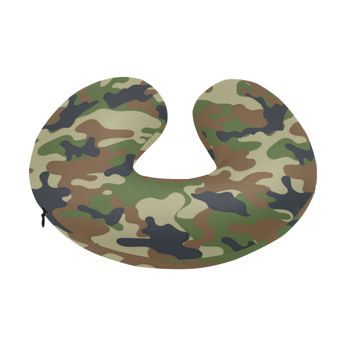 Army Camouflage Pattern Print Design 01 U-Shaped Travel Neck Pillow