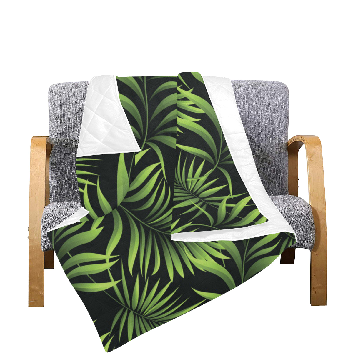 Palm Leaves Pattern Print Design PL07 Premium Quilt