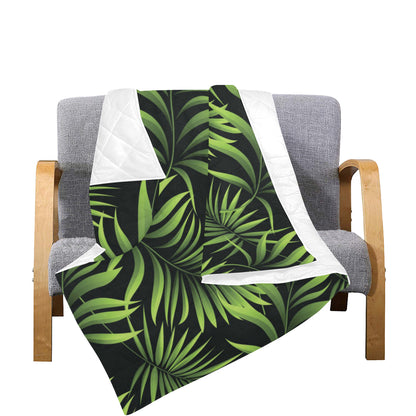 Palm Leaves Pattern Print Design PL07 Premium Quilt