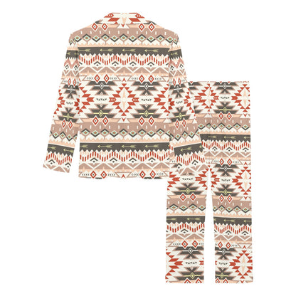 Aztec Pattern Print Design 05 Women's Long Pajama Set