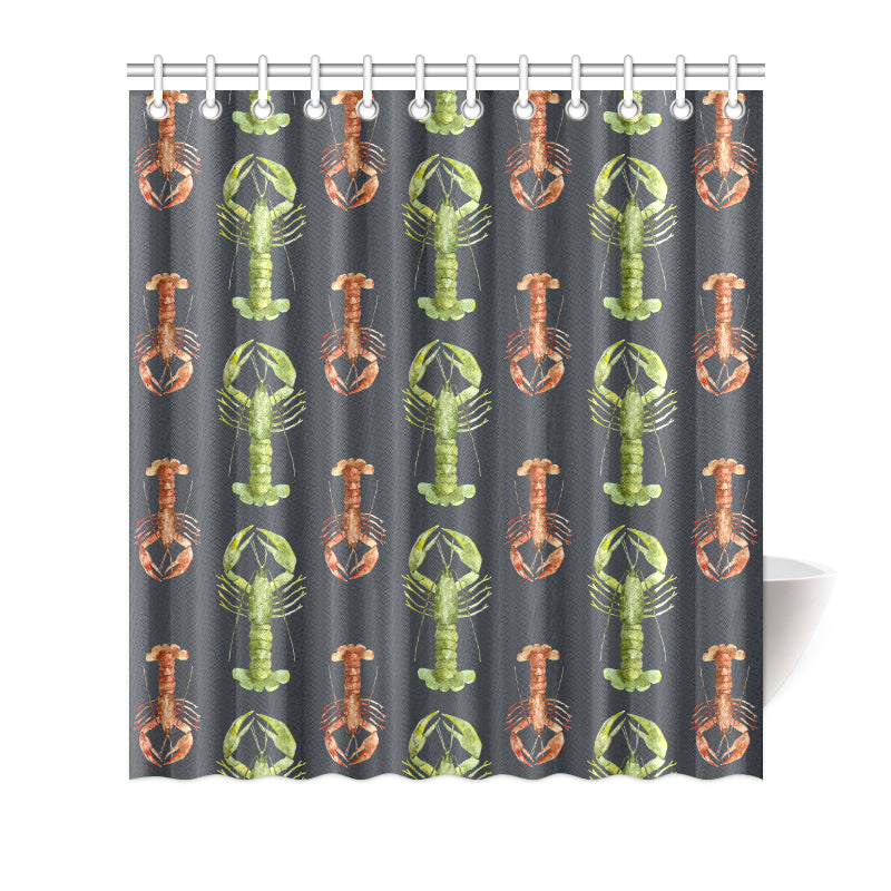 Lobster Pattern Print Design 01 Shower Curtain