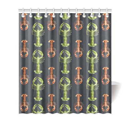 Lobster Pattern Print Design 01 Shower Curtain
